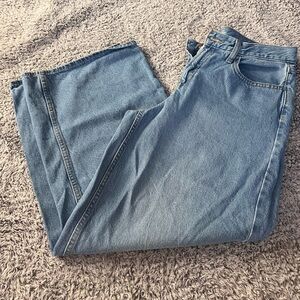 Old Navy Light Blue Mid-Rise Wow Baggy Wide-Leg Jeans
